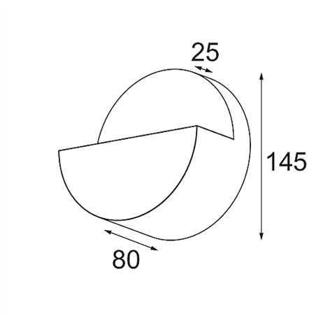Modular Impulse Round Wall 1x IP44 LED DE | Wall lamp