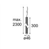 Modular Extruded Stripped Suspended 46 300 1x LED DE | Hängelampe