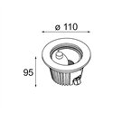 Modular Hipy Round Asy Floor Recessed Up Adjustable 110 1x IP67 LED DE | Floor lamp