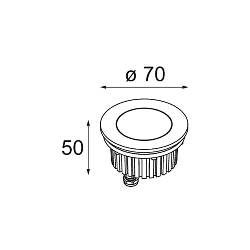 Modular Hipy Round Antiglare Floor Recessed Up 70 1x IP67 LED DE | Bodenlampe