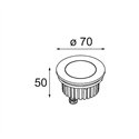 Modular Hipy Round Floor Recessed Up 70 1x IP67 LED DE | Floor lamp