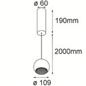Modular Marbul Suspended 109 1x LED DI | Suspension lamp