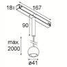 Modular Marbulito Track 48V Suspended 41 1x LED | Schienenbeleuchtung