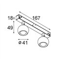 Modular Marbulito Track 48V Adjustable 41 2x LED | Track lighting fixture