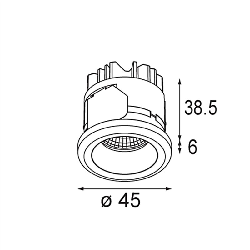 Modular Medard Recessed 42 1x IP55 LED DE | Einbauspot