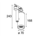 Modular Medard Track 230V Adjustable 70 1x LED DI | Track lighting fixture
