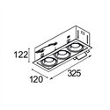 Modular Mini-Multiple Recessed Adjustable GU10 3x | Recessed spot