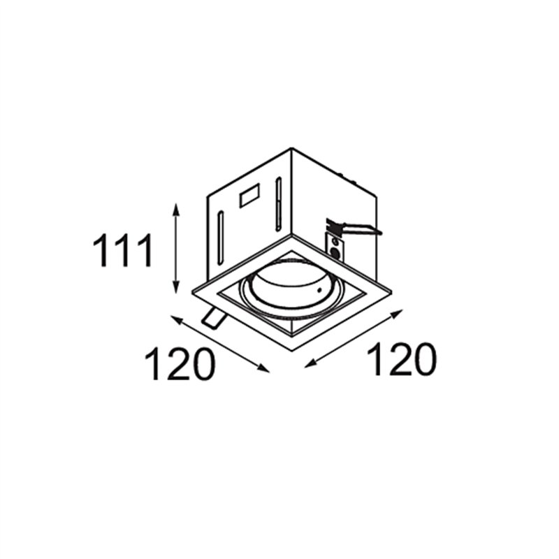 Modular Mini-Multiple Recessed Adjustable M-LED 1x DE | Einbauspot