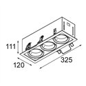 Modular Mini-Multiple Recessed Adjustable M-LED 3x DE | Recessed spot