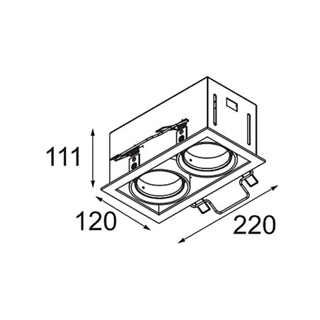 Modular Mini-Multiple Smart Ring Recessed Adjustable 2x LED DE | Inbouwspot