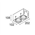 Modular Mini-Multiple Recessed Trimless Adjustable M-LED 2x DE | Recessed spot