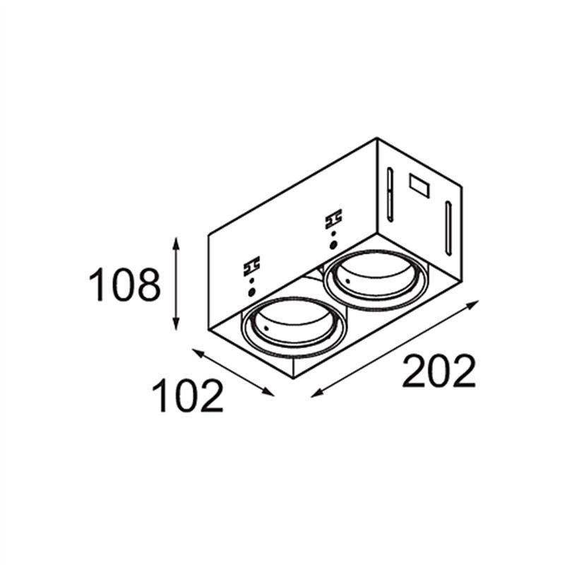 Modular Mini-Multiple Smart Ring Recessed Trimless Adjustable 2x LED DE | Einbauspot