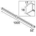 Modular Pista Linear Light Track 48V 1055 1x LED | Track lighting fixture