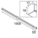 Modular Pista Linear Light Track 48V 1555 1x LED | Track lighting fixture