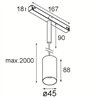 Modular Minude Track 48V Suspended 45 1x LED | Schienenbeleuchtung