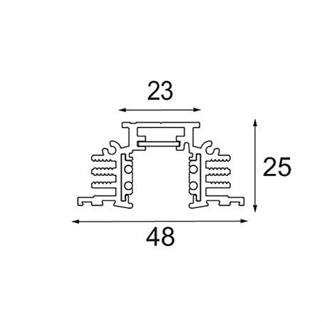 Modular Track 48V Profile Recessed Trimless 2000