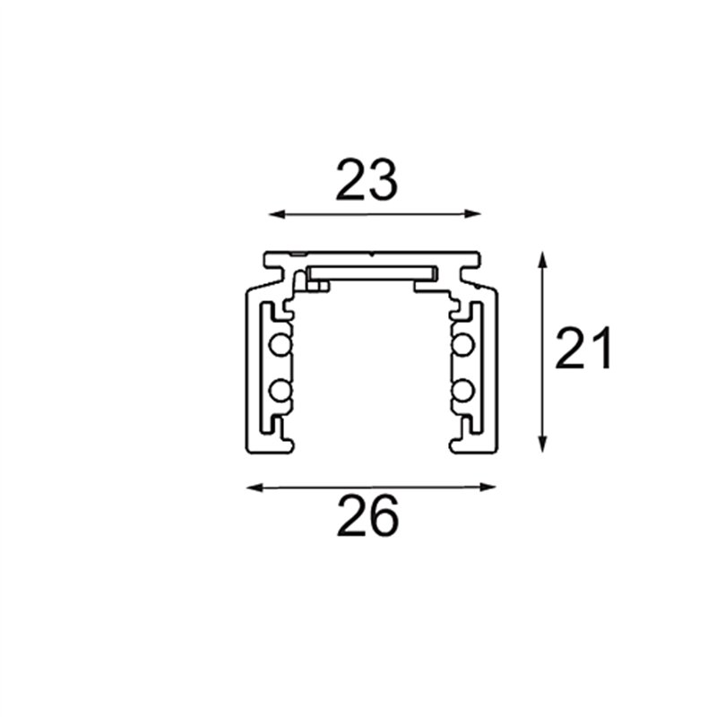 Modular Track 48V Profile Surface 1000