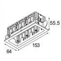 Modular Qbini Frame Recessed 3x | Recessed spot