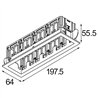 Modular Qbini Frame Recessed 4x | Einbauspot