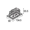 Modular Qbini Frame Recessed Trimless 2x | Recessed spot
