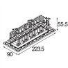 Modular Qbini Frame Recessed Trimless 4x | Einbauspot