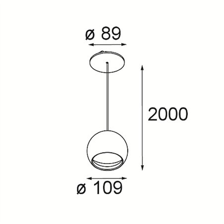 Modular Smart Ball Suspended 82 1x DE | Suspension lamp