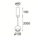 Modular Smart Ball Suspended 82 1x DI | Suspension lamp