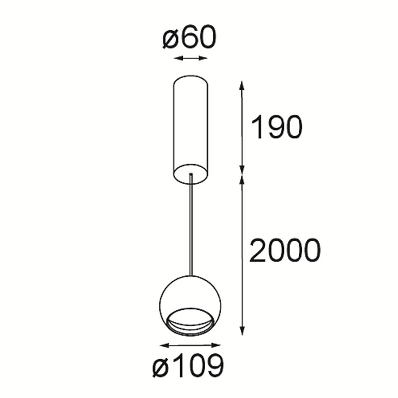 Modular Smart Ball Suspended 82 1x DI | Hängelampe