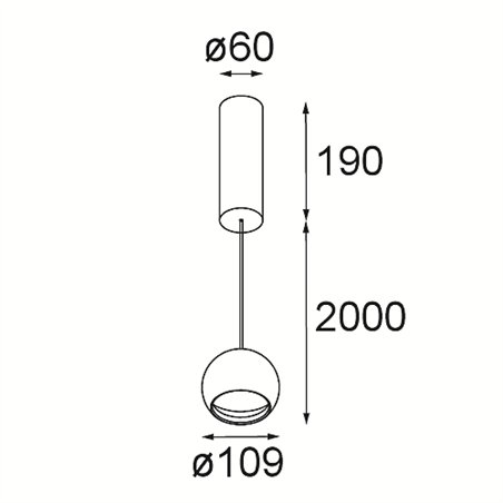 Modular Smart Ball Suspended 82 1x DI | Suspension lamp