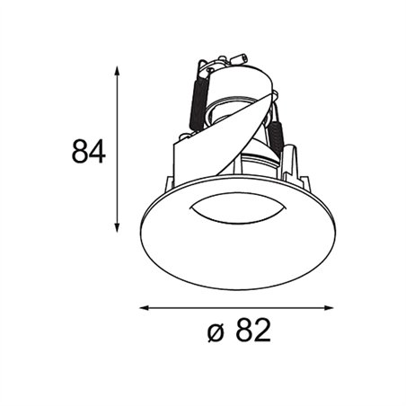 Modular Smart Cake Recessed 82 1x GU10 | Recessed spot
