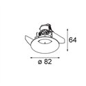 Modular Smart Cake Recessed 82 1x For Tube/Box GU10 | Recessed spot