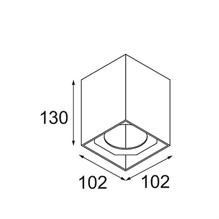 Modular Smart Box Surface 82 1x DE | Ceiling lamp