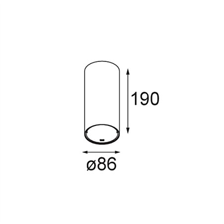 Modular Smart Tube Surface 82 XL 1x DE | Ceiling lamp