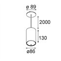 Modular Smart Tube Suspended 82 L 1x DE | Suspension lamp
