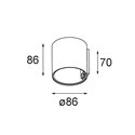 Modular Smart Tube Wall 82 S 1x DE | Wall lamp