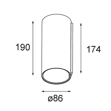 Modular Smart Tube Wall 82 XL 1x DI 500mA | Wall lamp