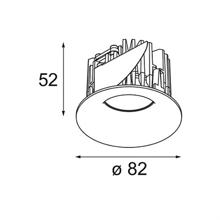 Modular Smart Cake Recessed 82 1x LED DE | Recessed spot