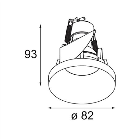 Modular Smart Kup Recessed 82 1x GU10 | Recessed spot