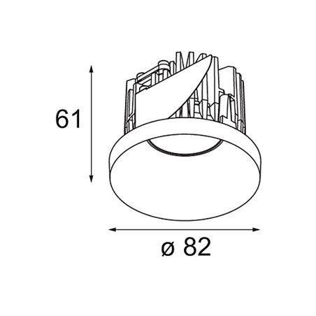 Modular Smart Kup Recessed 82 1x IP55 LED DE | Recessed spot