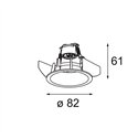 Modular Smart Lotis Recessed 82 1x For Tube/Box GU10 | Recessed spot