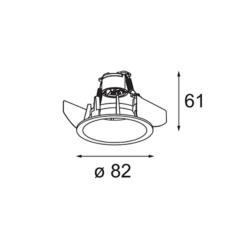 Modular Smart Lotis Recessed 82 1x For Tube/Box GU10 | Einbauspot