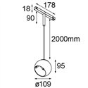 Modular Marbul Track 48V Suspended Adjustable 109 1x LED | Track lighting fixture fixture