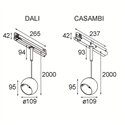 Modular Marbul Track 230V Suspended Adjustable 109 1x LED DI | Track lighting fixture fixture