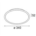 Modular Kompas Round Surface 340 DE | Ceiling lamp / Wall lamp