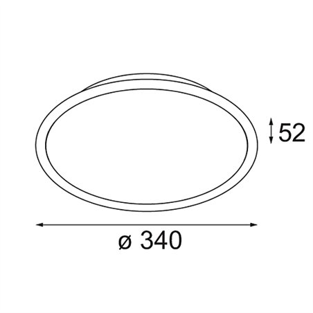 Modular Kompas Round Surface 340 DE | Ceiling lamp / Wall lamp