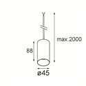 Modular Minude Kompas Suspended 45 1x LED DE | Suspension lamp