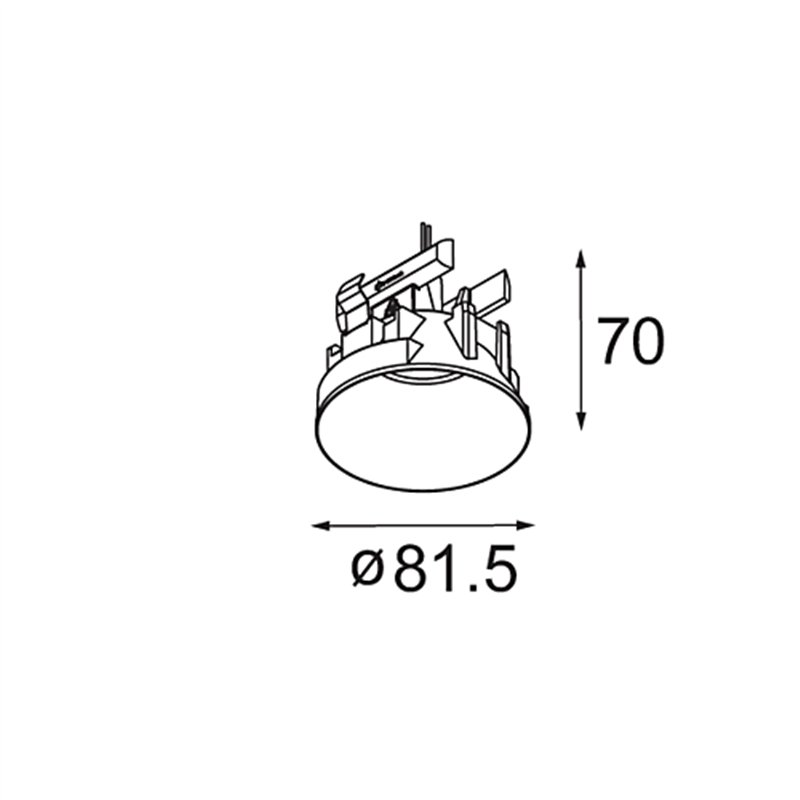 Modular Modupoint Round Deep Recessed Trimless 82 1x DE