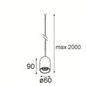 Modular Placebo Kompas Suspended Down 60 1x LED DE | Suspension lamp