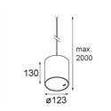 Modular Smart Tube Kompas Suspended 115 1x DE | Suspension lamp