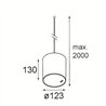 Modular Smart Tube Kompas Suspended 115 1x DE | Hängelampe